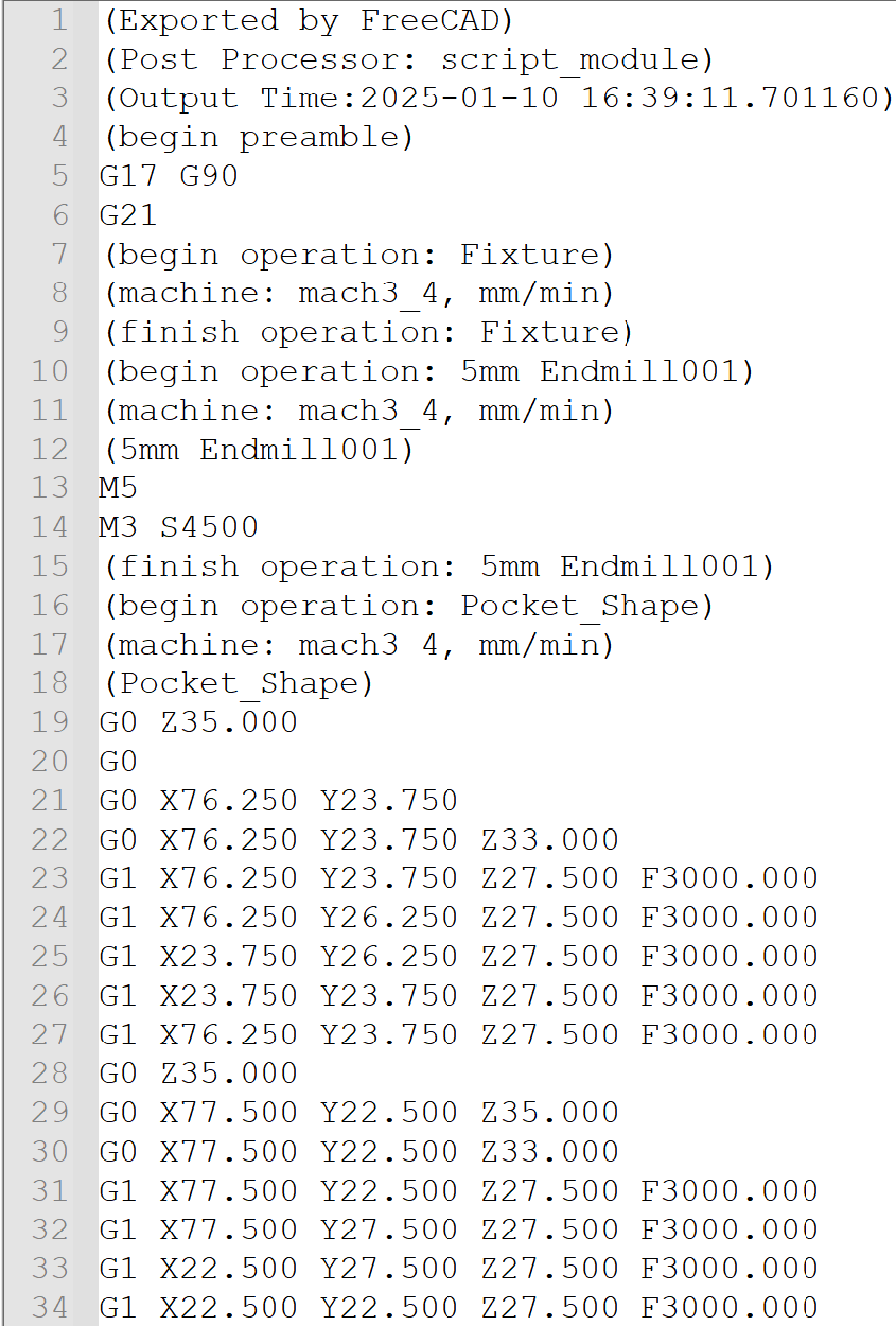 Figure 2: G-Code Script