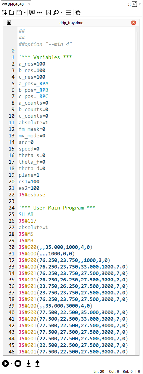 Figure 3: Produced DMC File